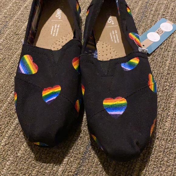 Hand painted women’s toms size 7 - Picture 4 of 5